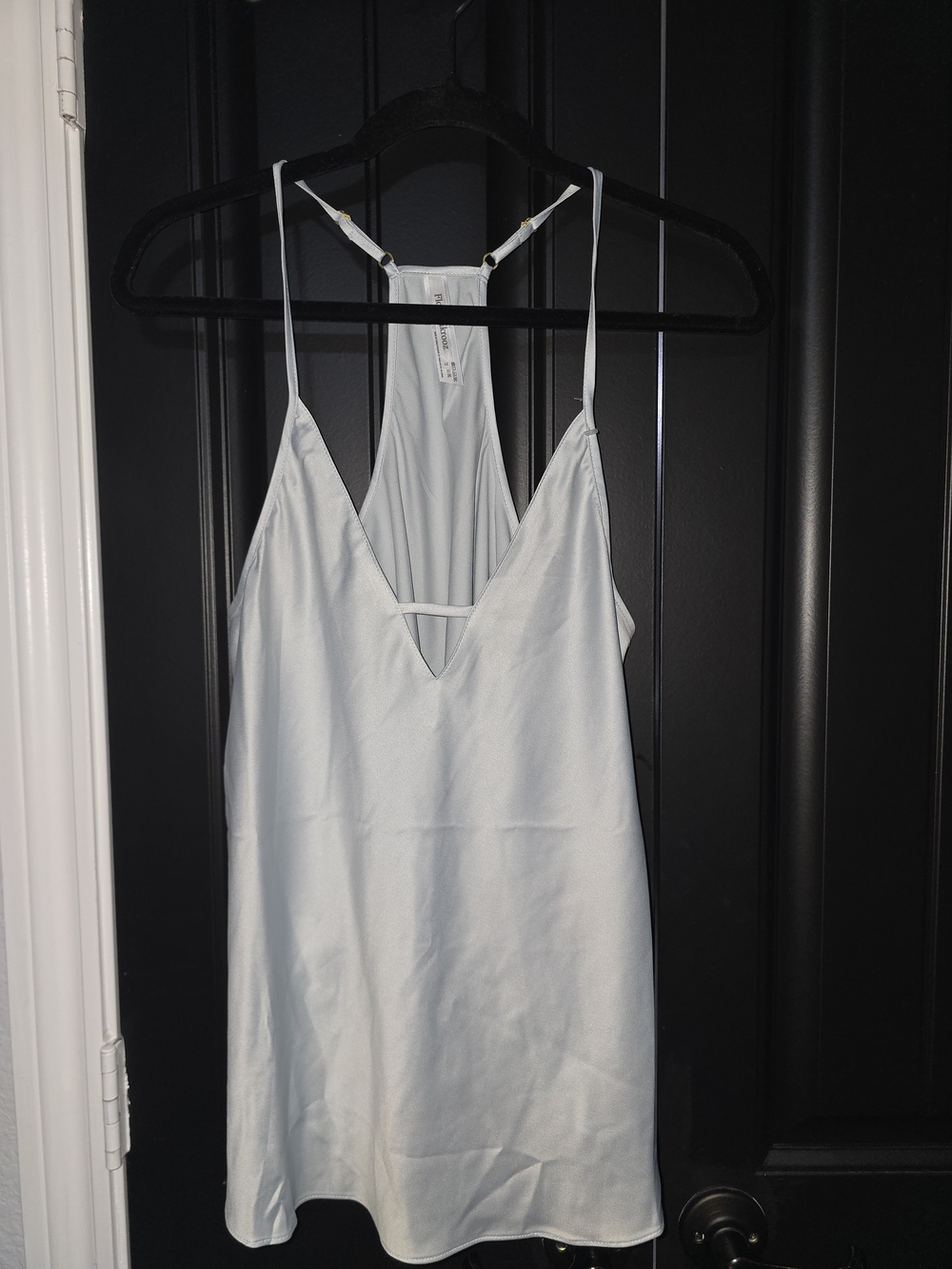 Flora Nikrooz Light Blue Satin Racerback Cami